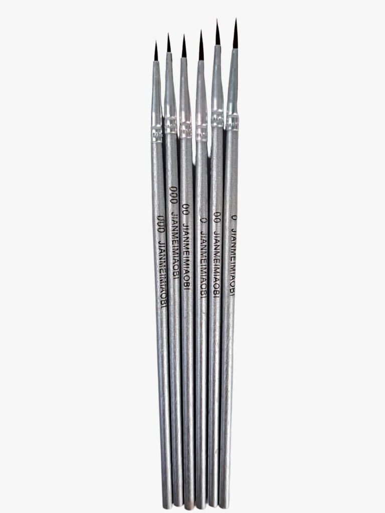 Set de pinceles delgados para uñas